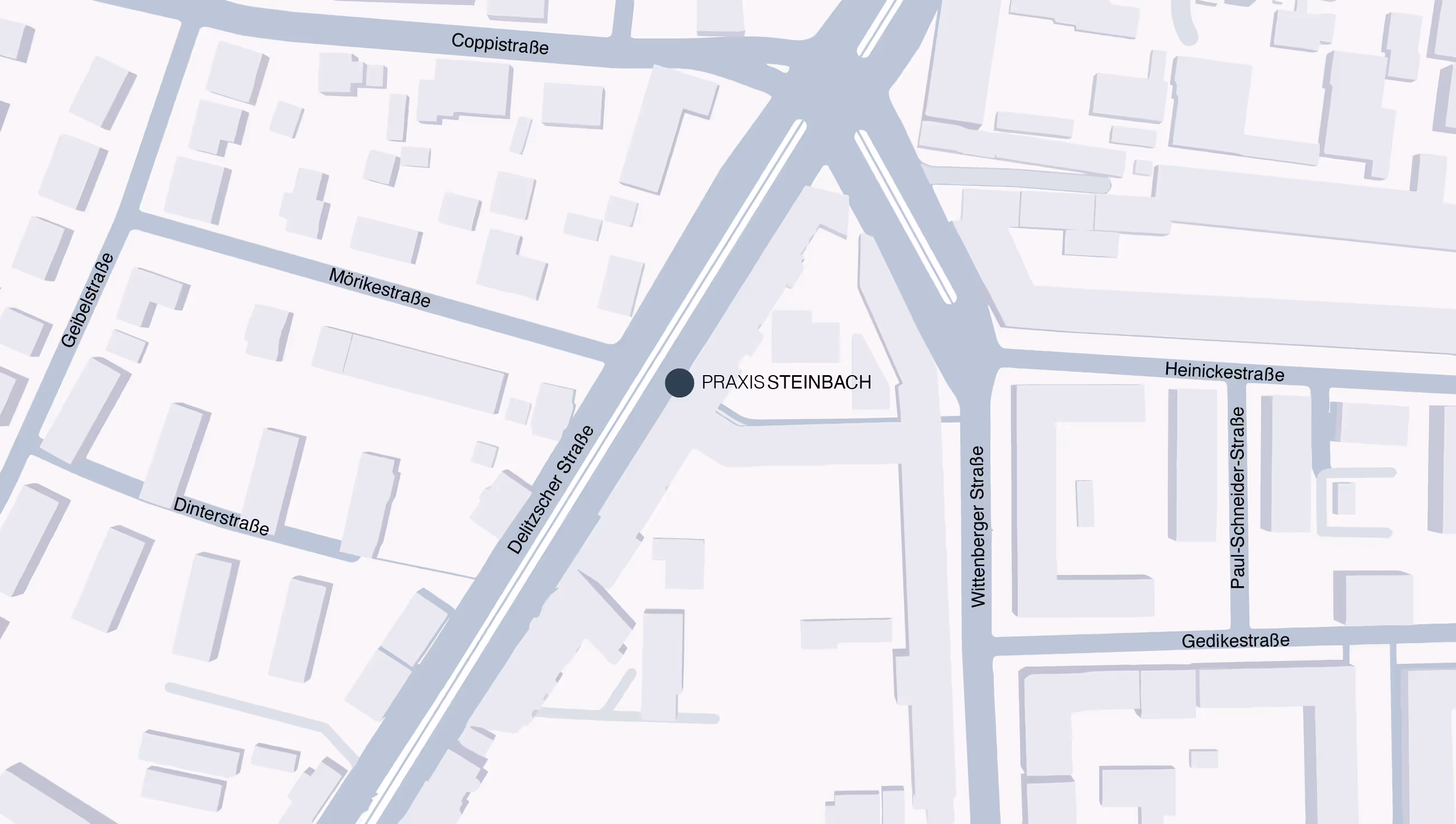 Übersichtskarte Anfahrt Praxis Steinbach.