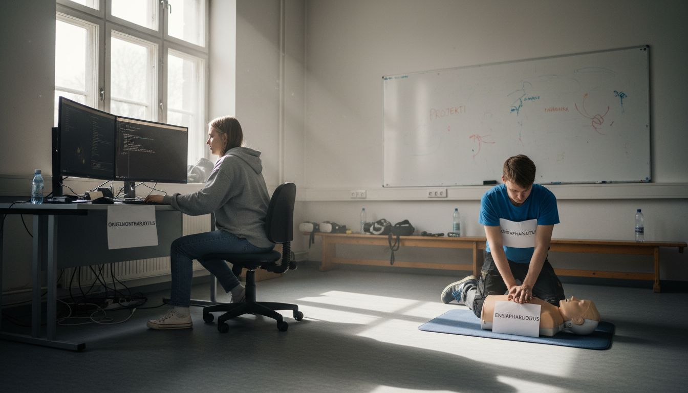 Monipuolinen turvallisuuskoulutusalusta, jossa teoria ja käytännön harjoitukset yhdistyvät – myös digitaalisesti.