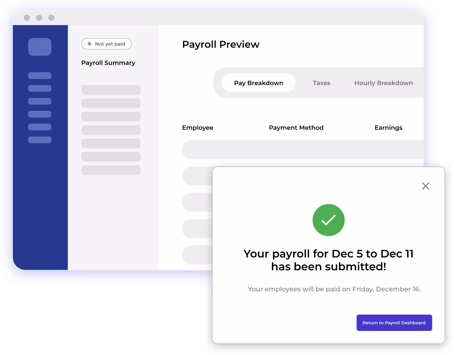 Invoice and reporting user interface