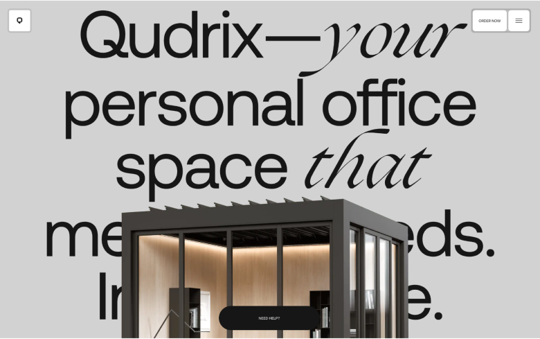 Quadrix landing page design