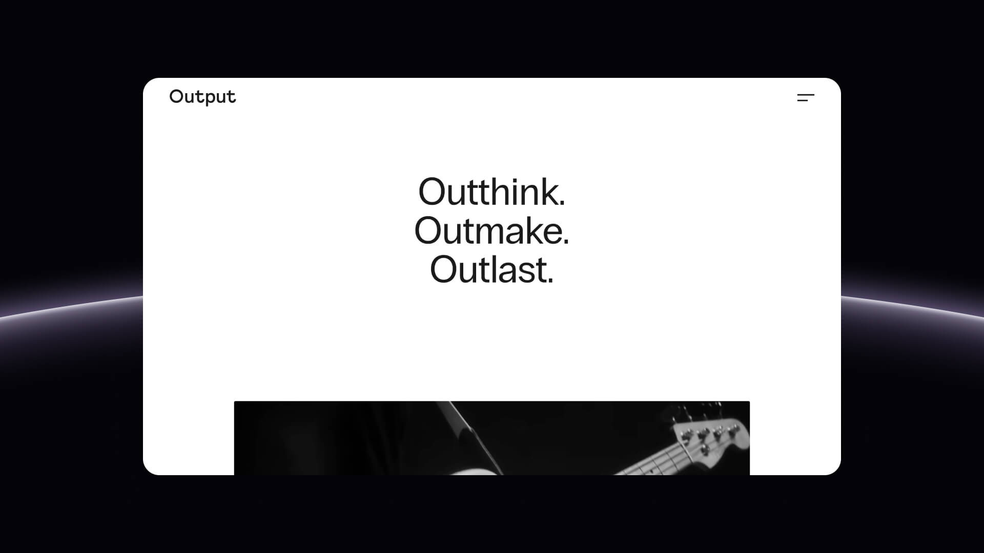 Studio Output bold and colorful homepage with impactful digital branding for clients like CALM and Mixcloud.
