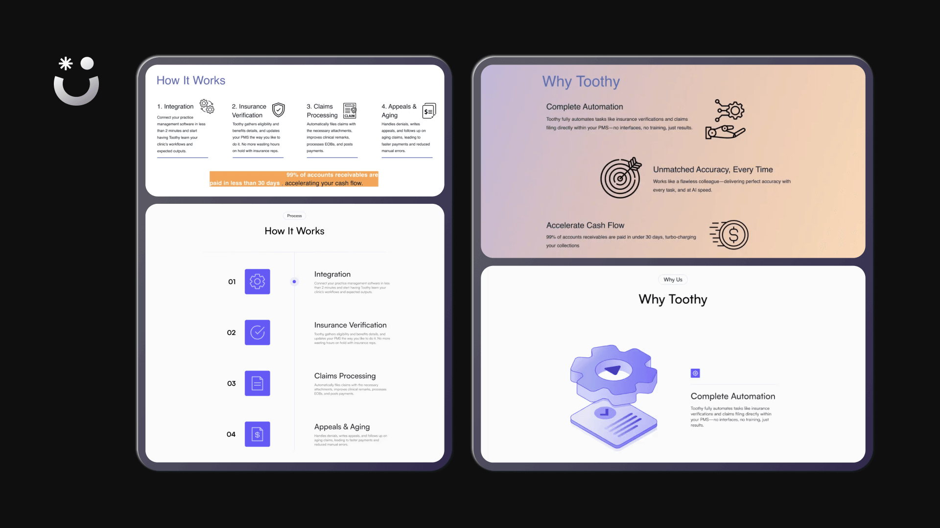Awesomic helped deploy and build Toothy's website in Webflow while revamping the visuals to fit with a stronger brand identity. 