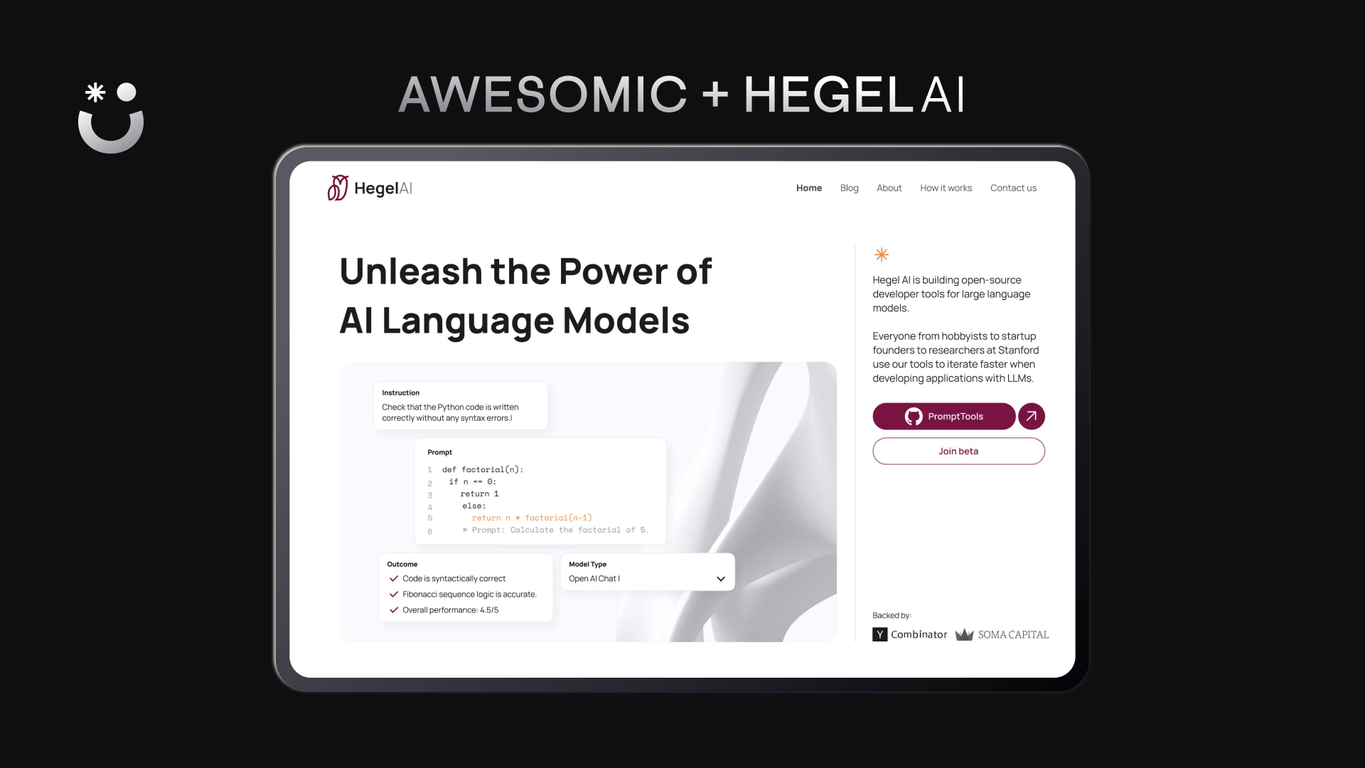 How Awesomic helped HegelAI with web design, and branding solutions. 