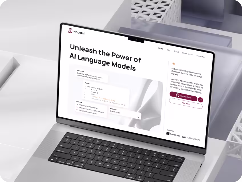 Hegel AI – Website design