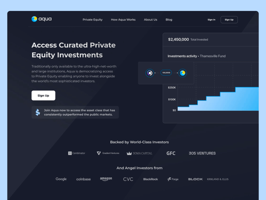 Aqua – Website & app design