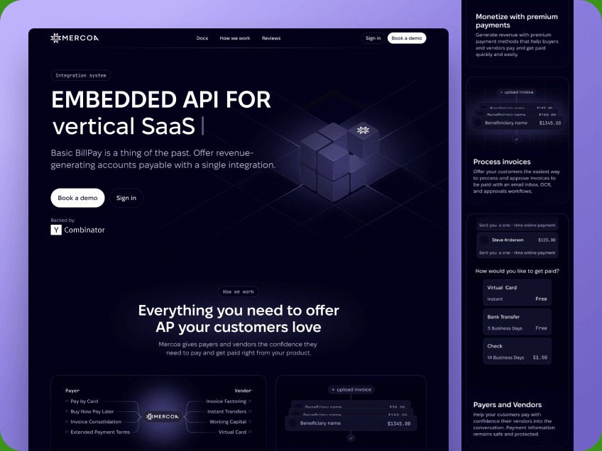 Mercoa – Landing page