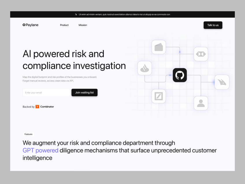 Paylane – Website design