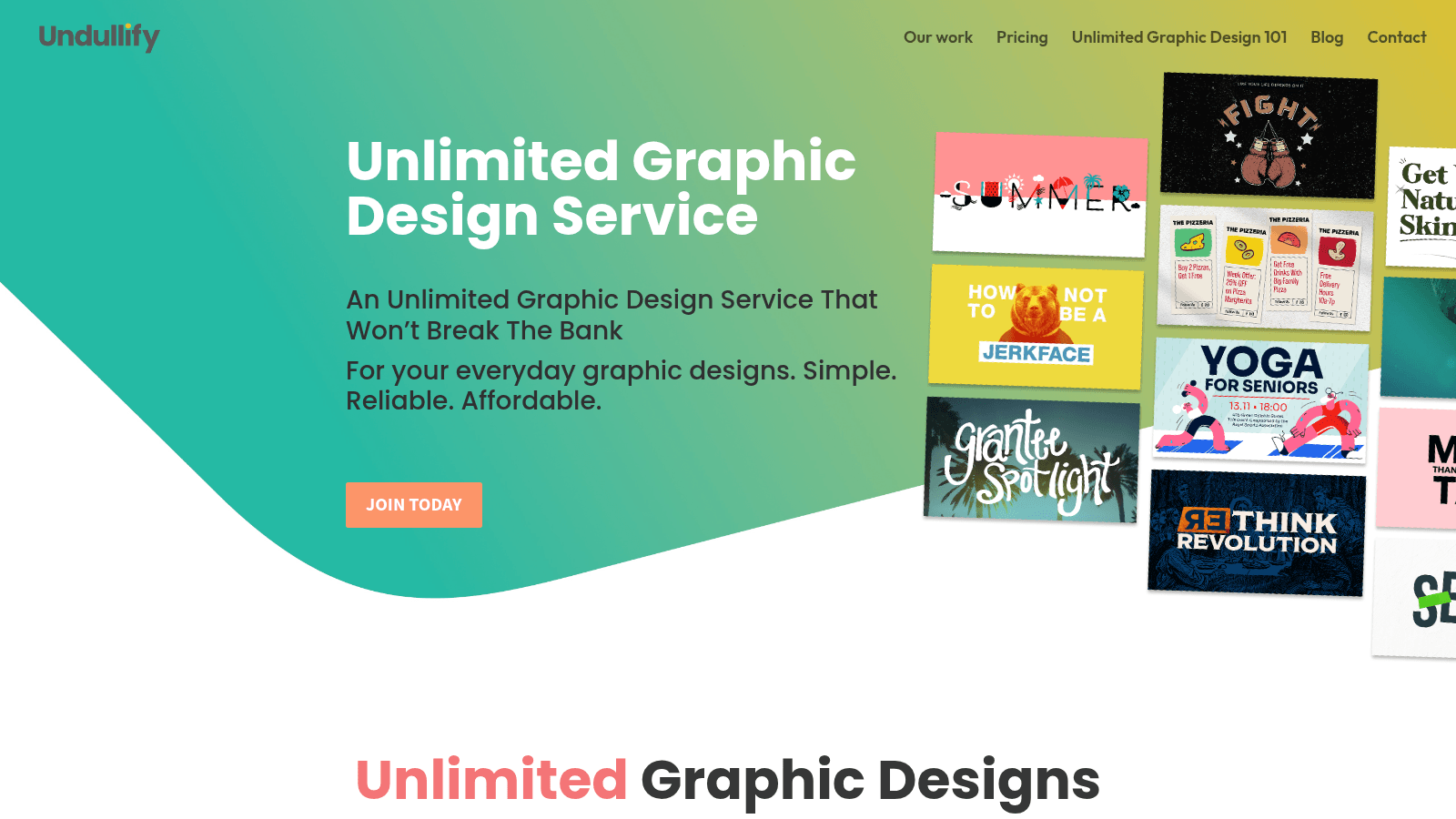 Undullify as one of the best monthly graphic design services