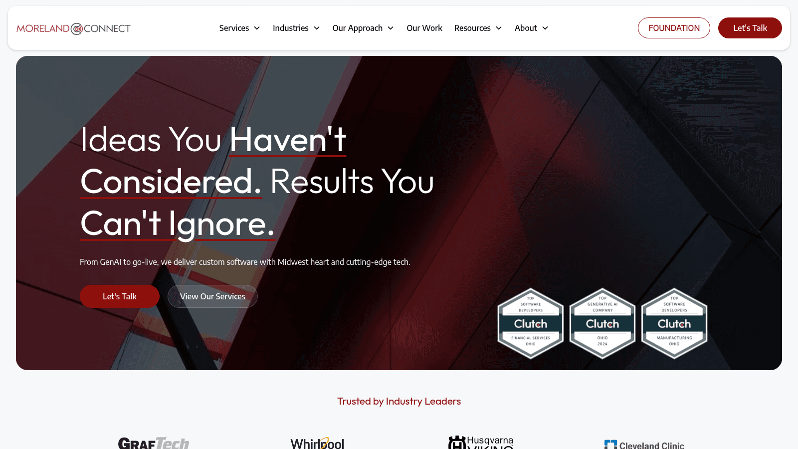 MorelandConnect as one of the best AI consulting services