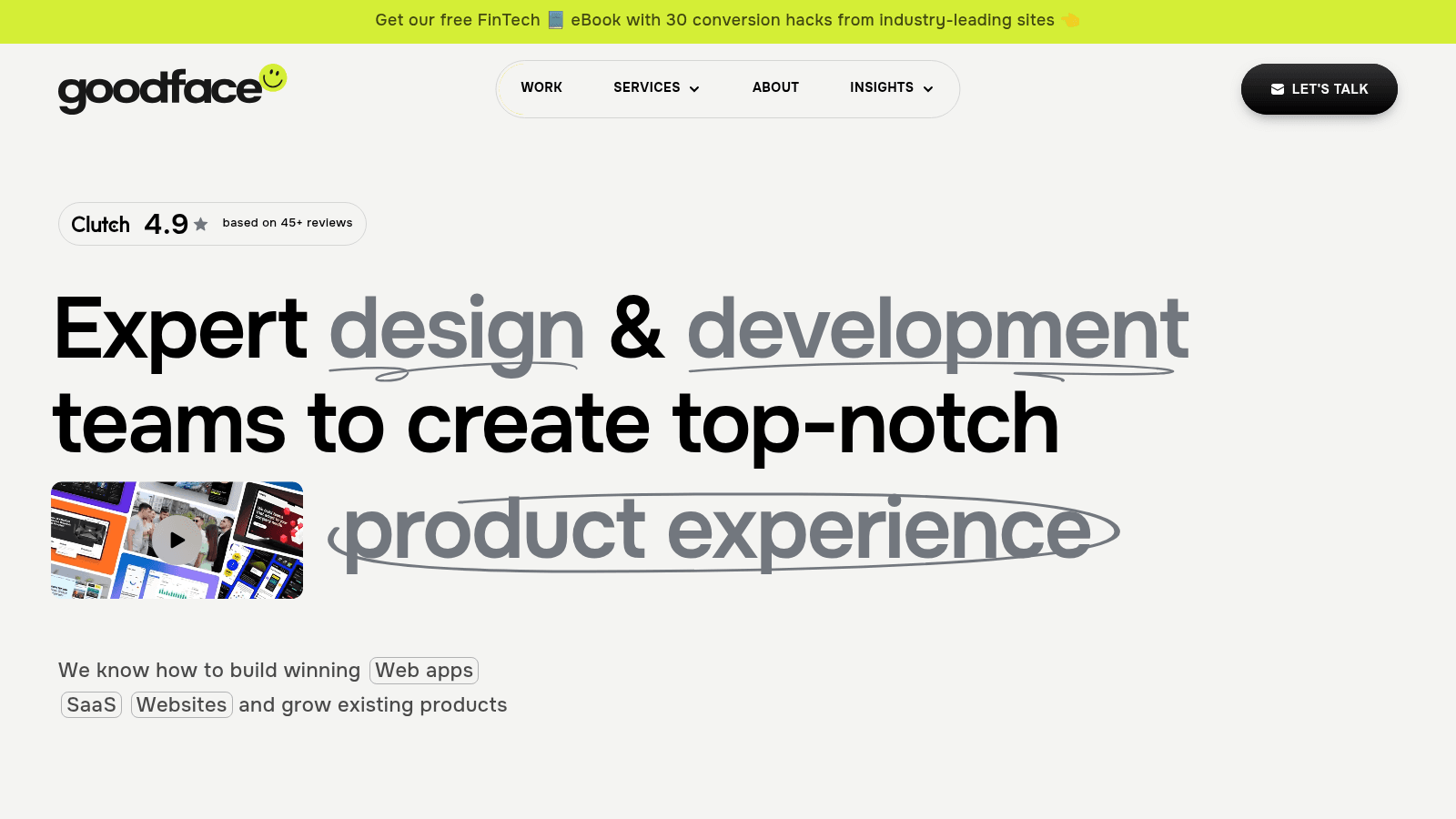 Goodface Agency as one of the best ecommerce website design companies