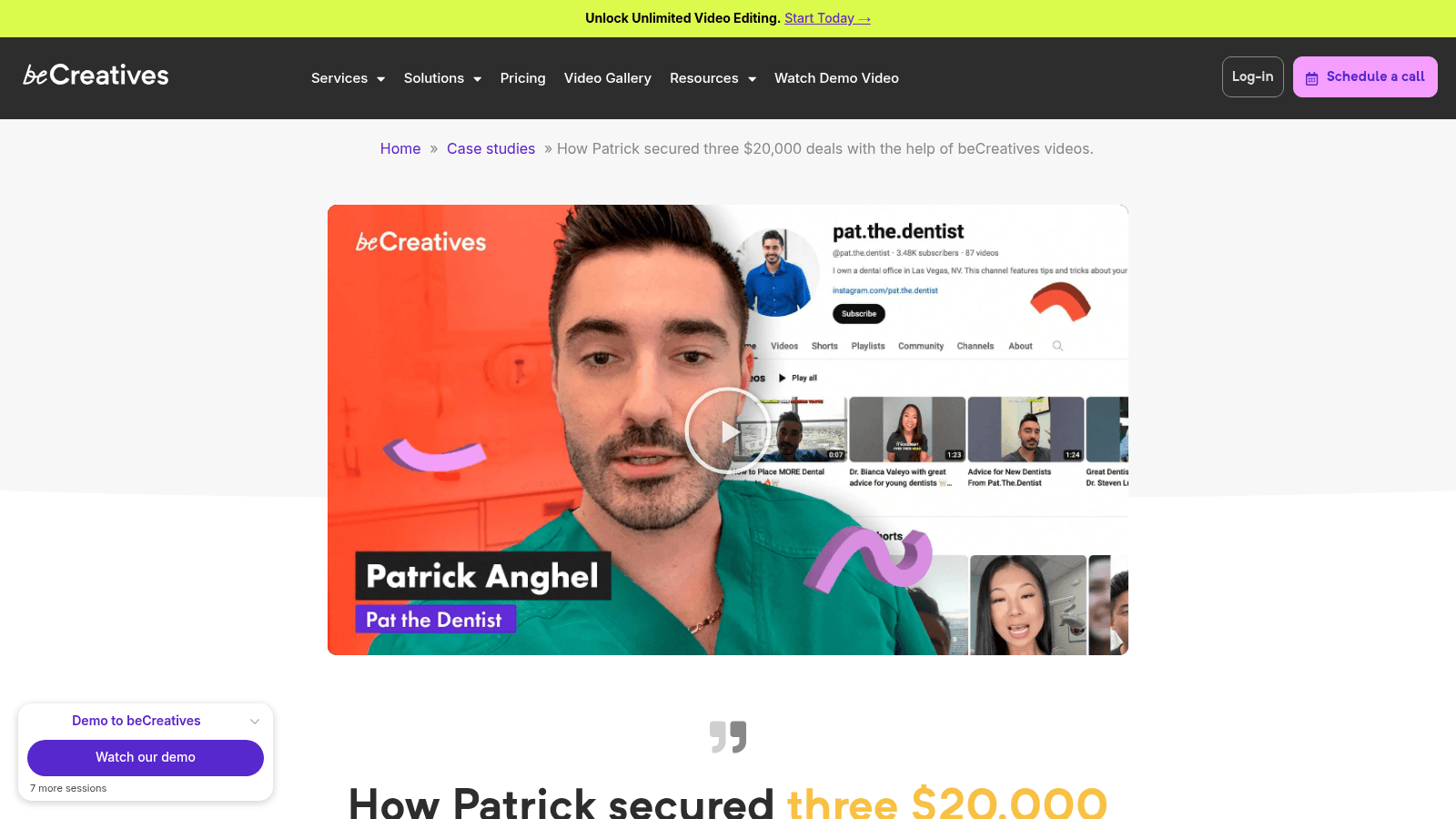 beCreatives as one of the best video editing services