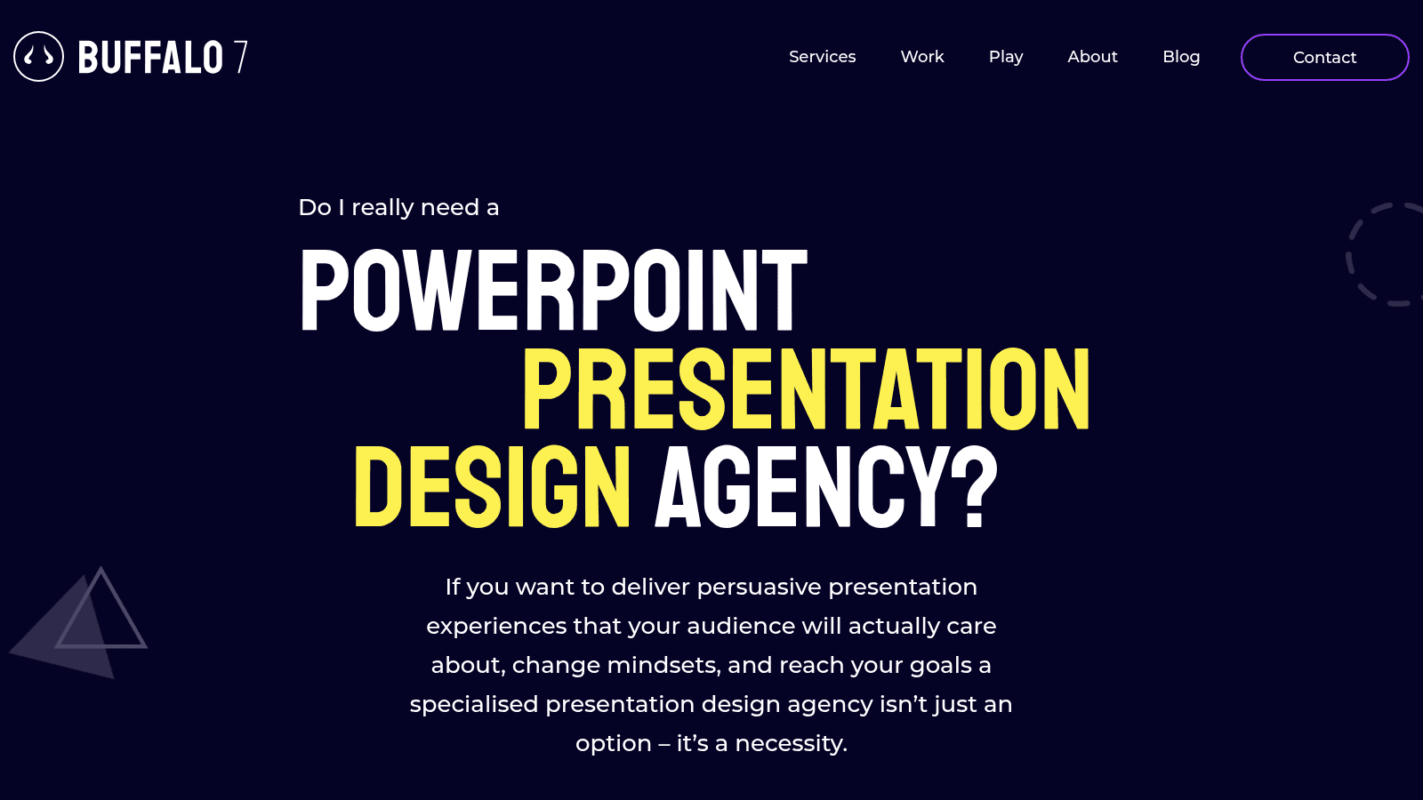 Buffalo 7 as one of the top pitch deck design agencies