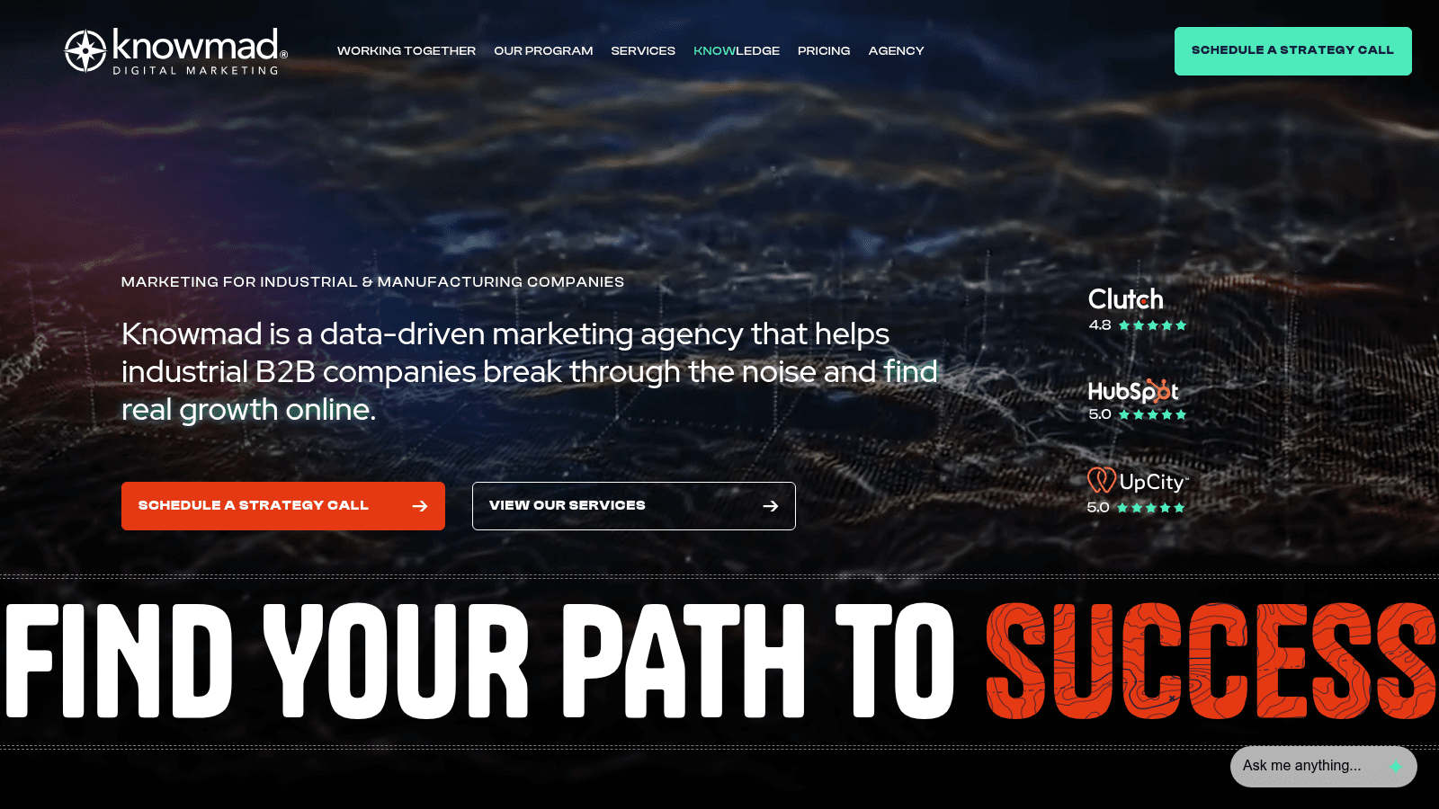 Knowmad as one of the best manufacturing website design agencies