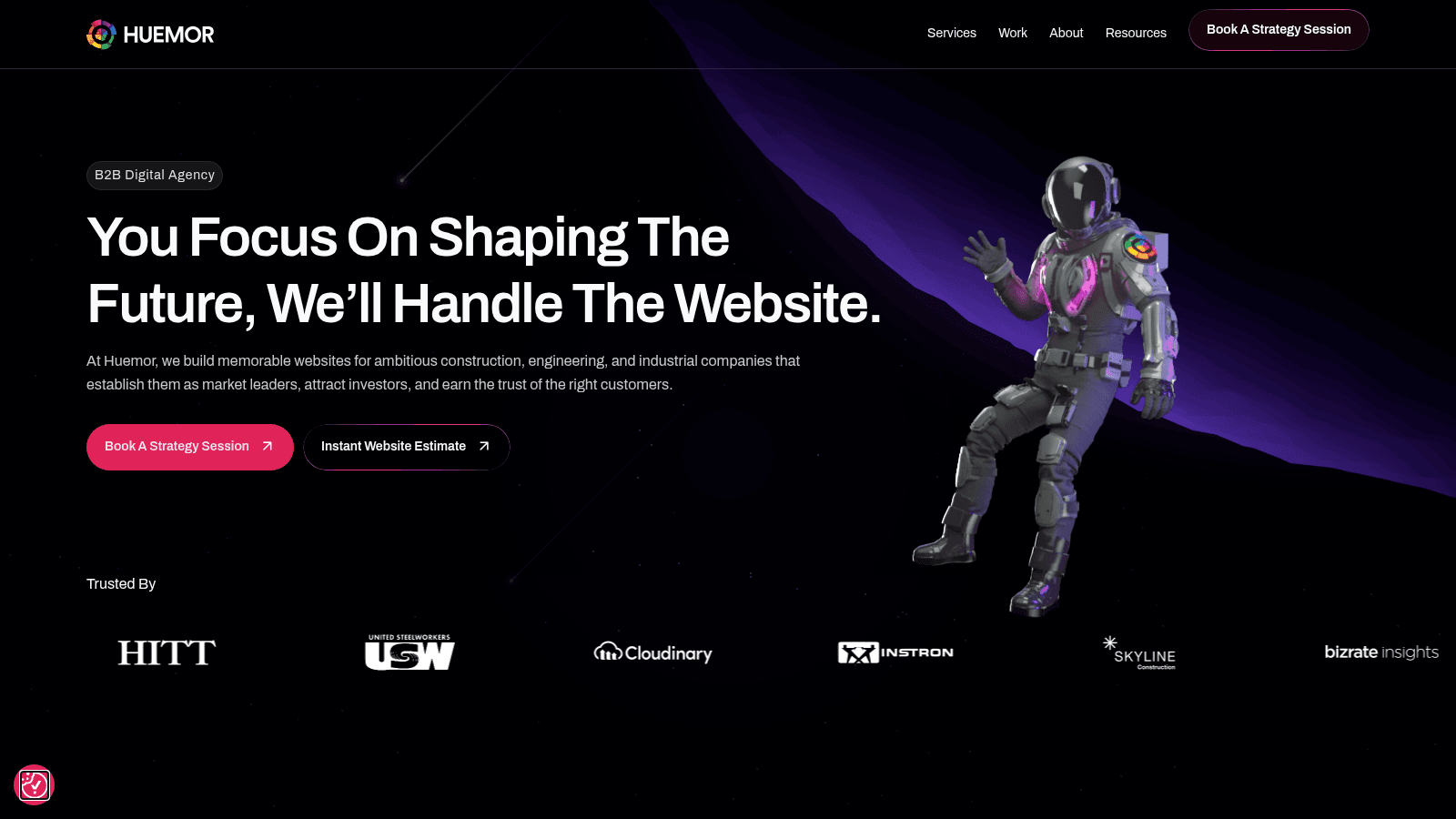 Huemor as one of the best manufacturing website design agencies