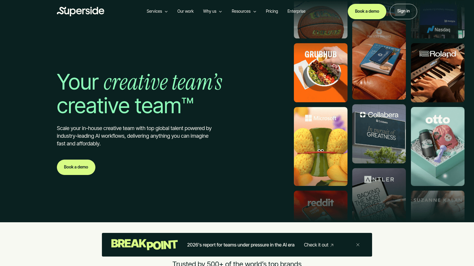 Superside as one of the best AI design agencies