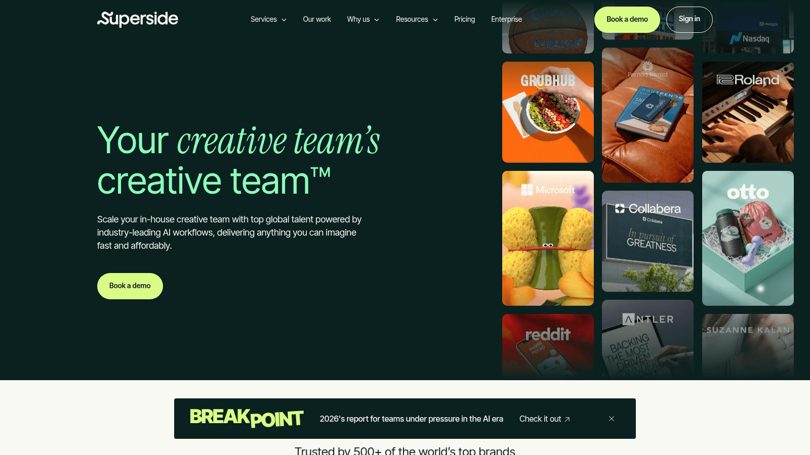 Superside as one of the best advertising design agencies