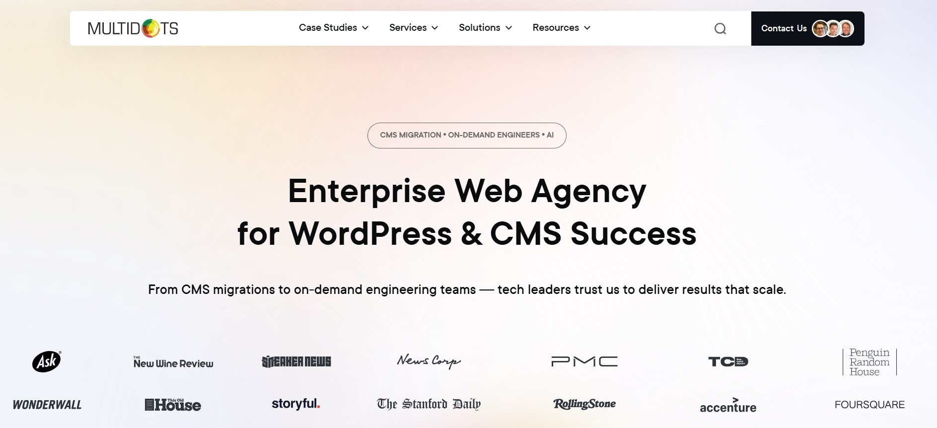 Multidots as one of the top wordpress design agencies