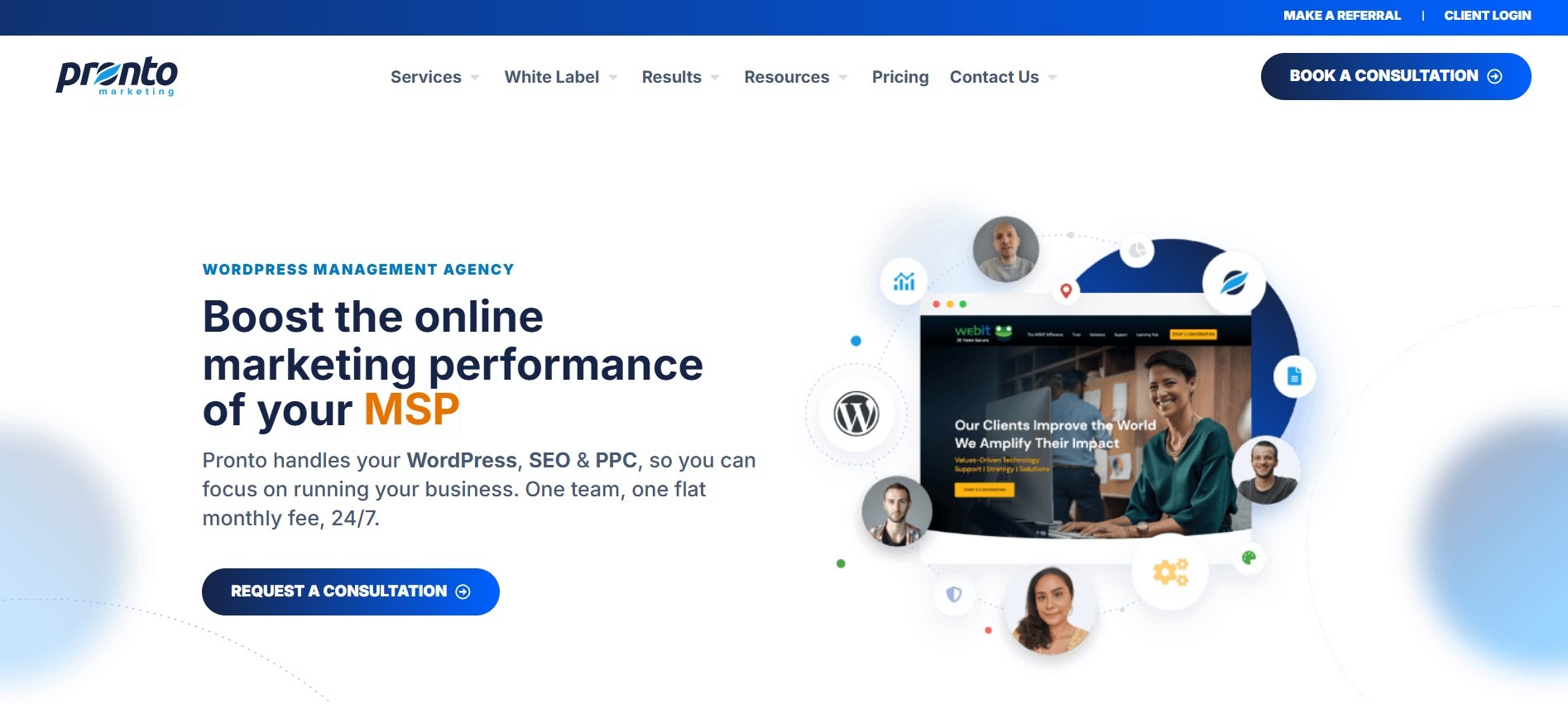 Pronto Marketing as one of the top wordpress design agencies