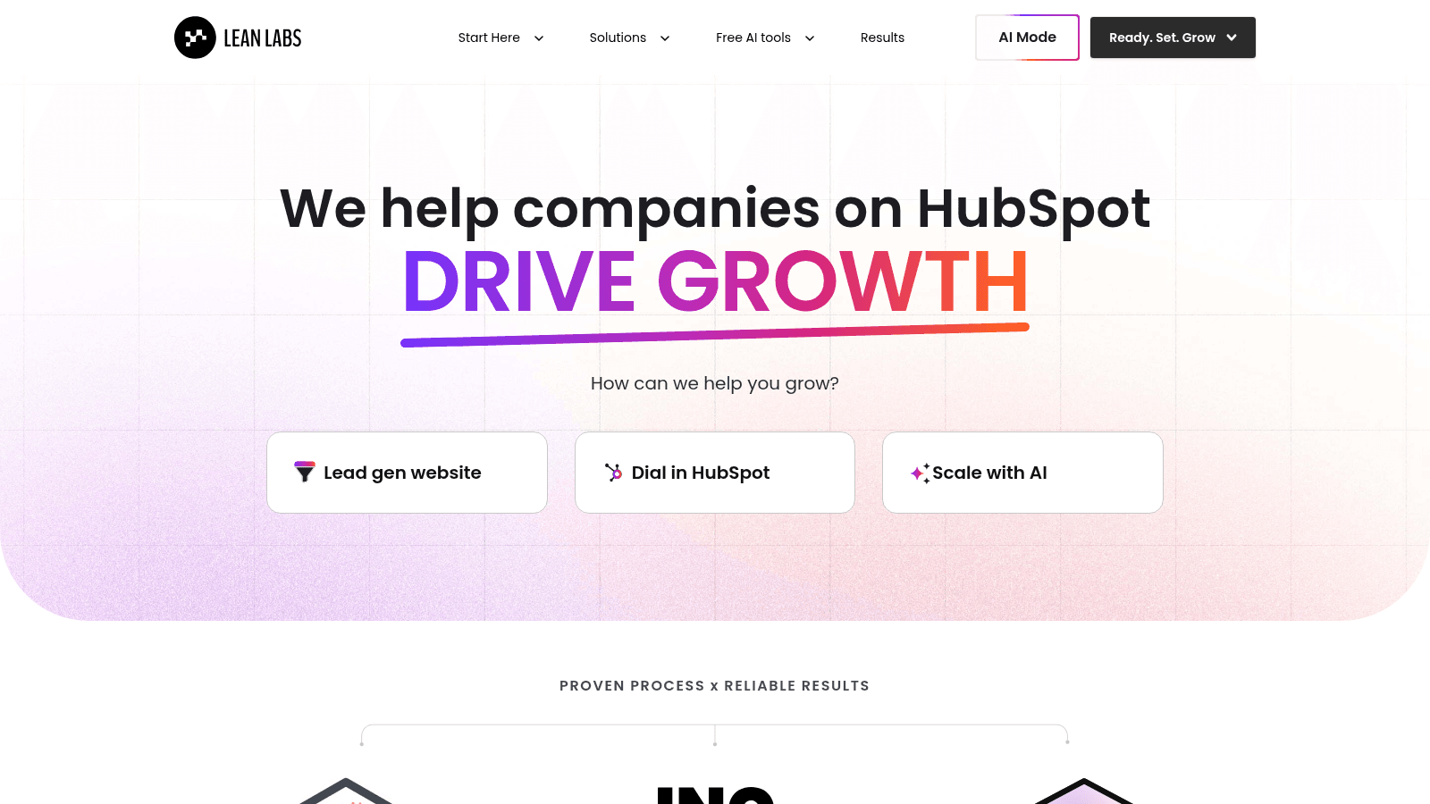 Lean Labs as one of the top hubspot website design agencies