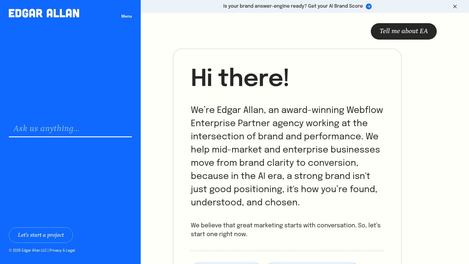Edgar Allan as one of the top webflow design agencies