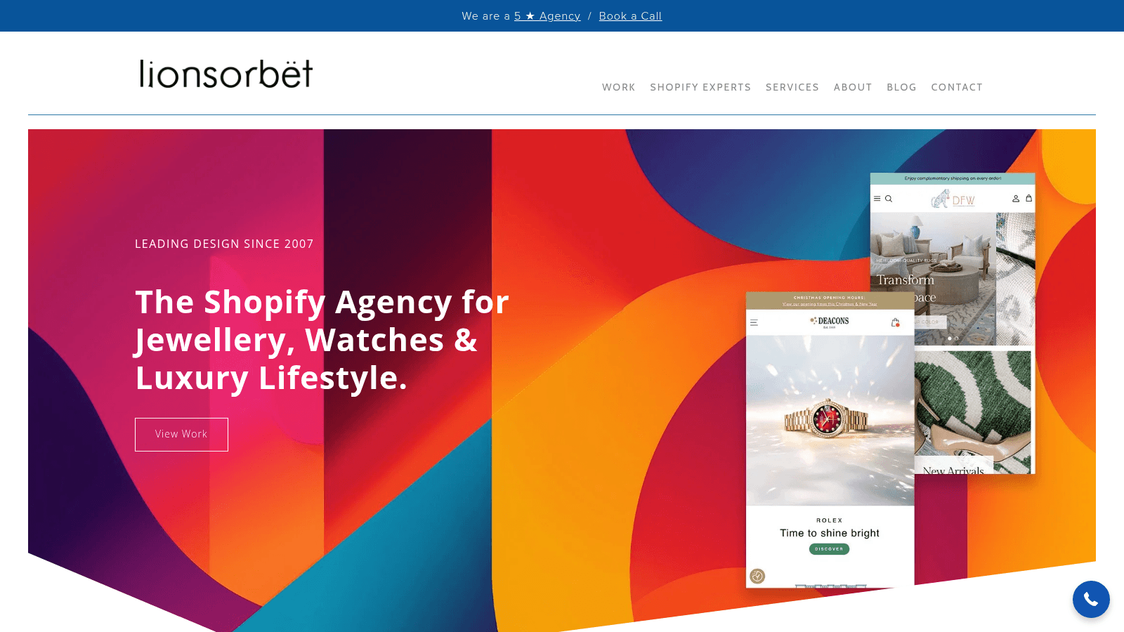 Lionsorbet as one of the top shopify website design agencies