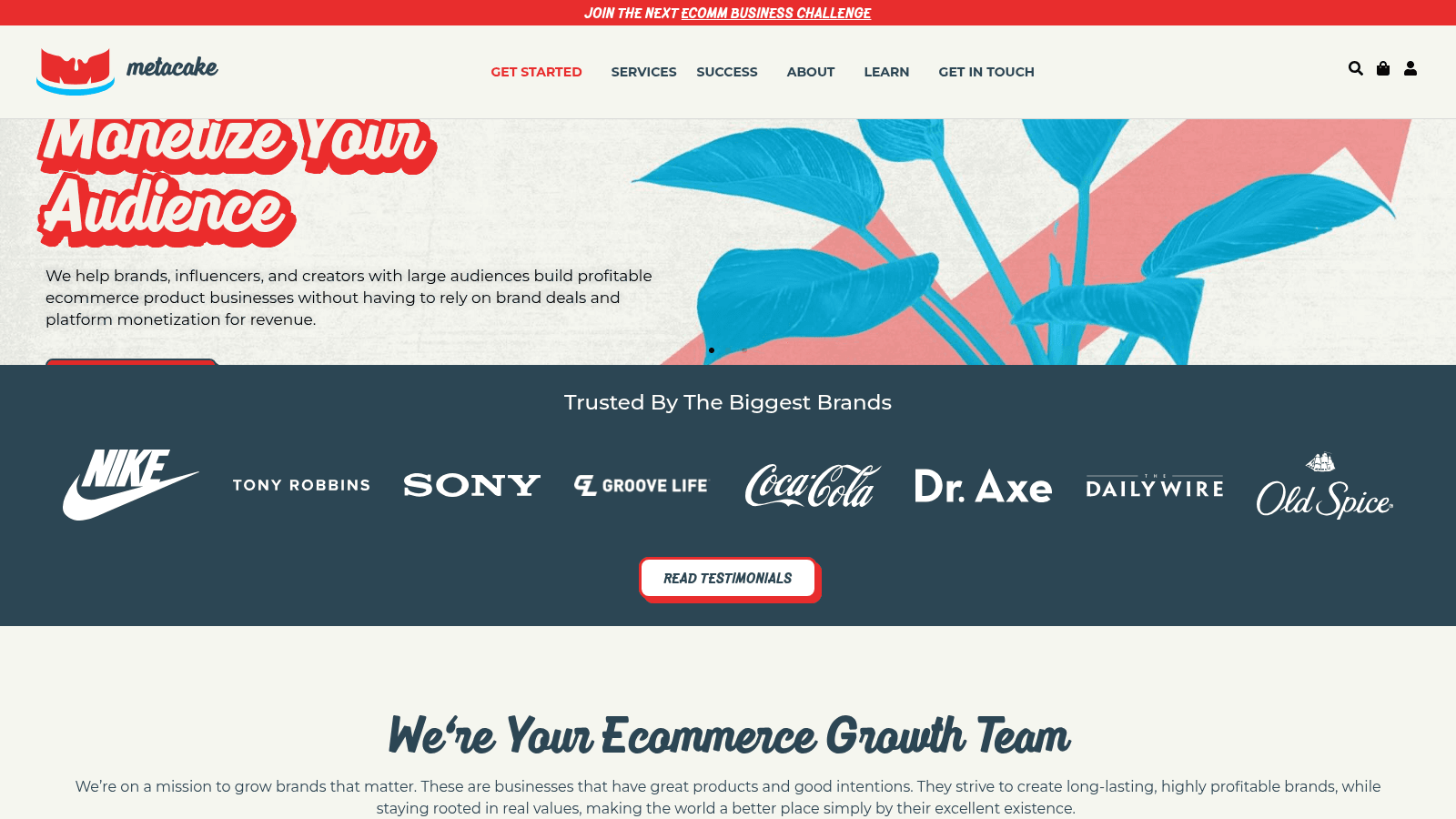 Metacake as one of the top shopify website design agencies