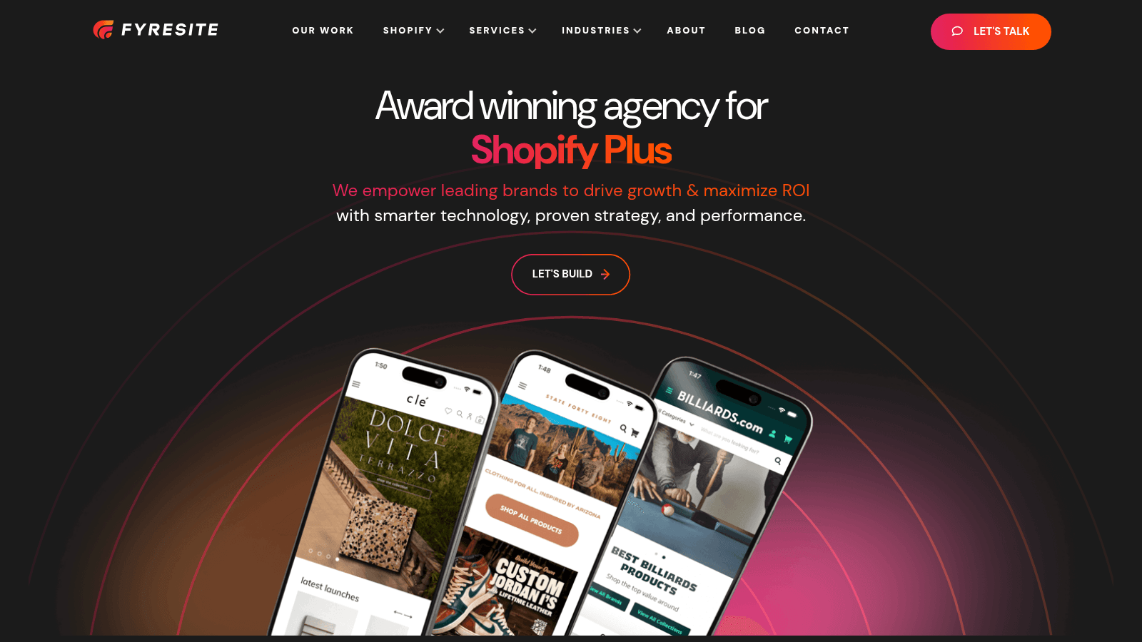 Fyresite as one of the top shopify website design agencies