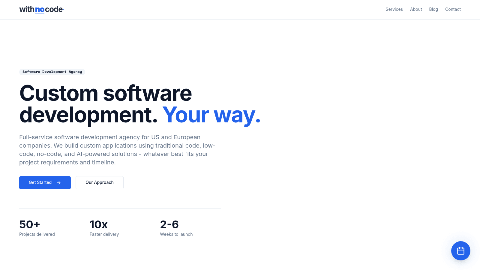 withnocode as one of the lovable agencies