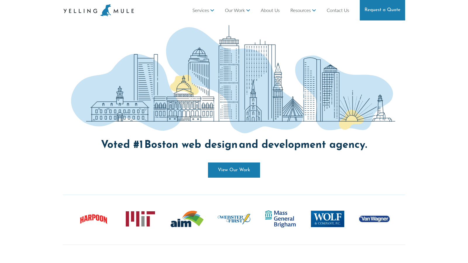 Yelling Mule as one of the top web design agencies Boston
