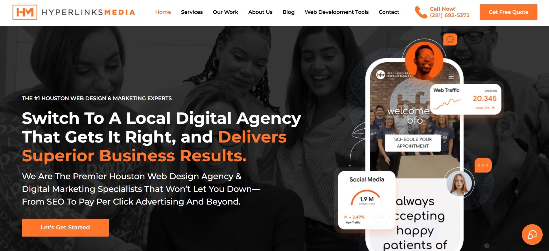 Hyperlinks Media as one of the best web design agencies Houston