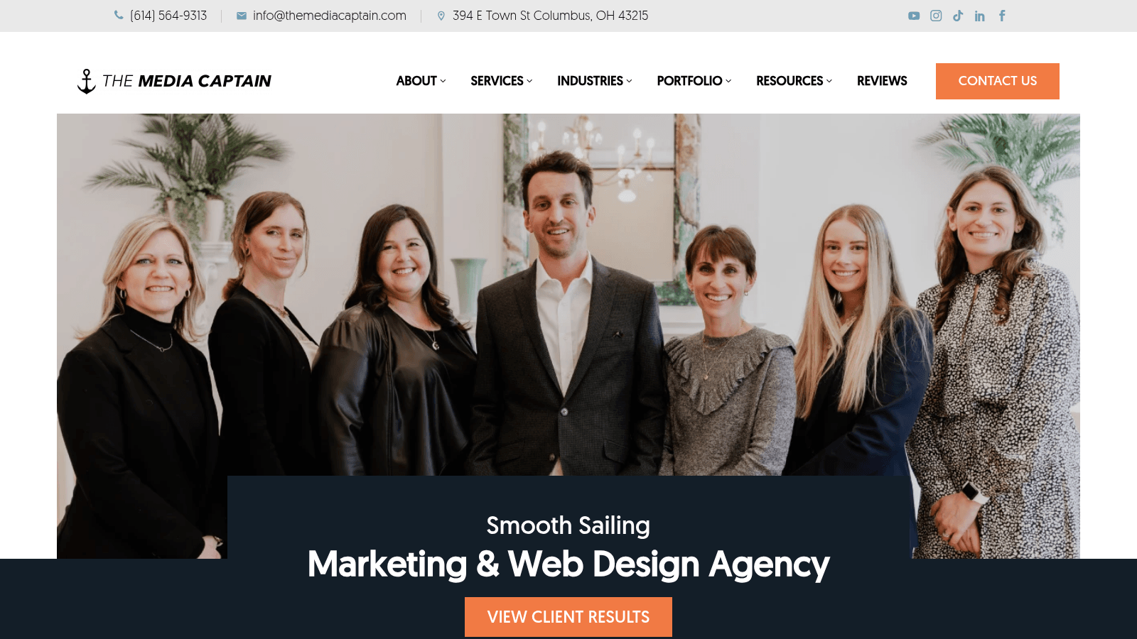 The Media Captain as one of the top web design agencies Cincinnati