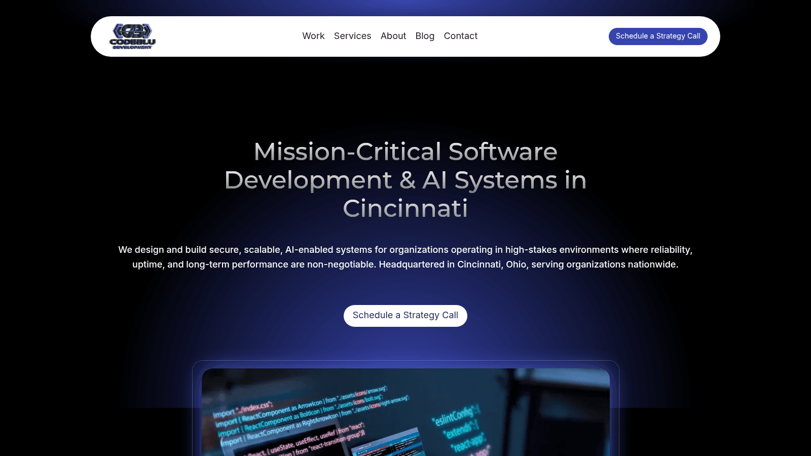 CodeBlu Development as one of the top web design agencies Cincinnati