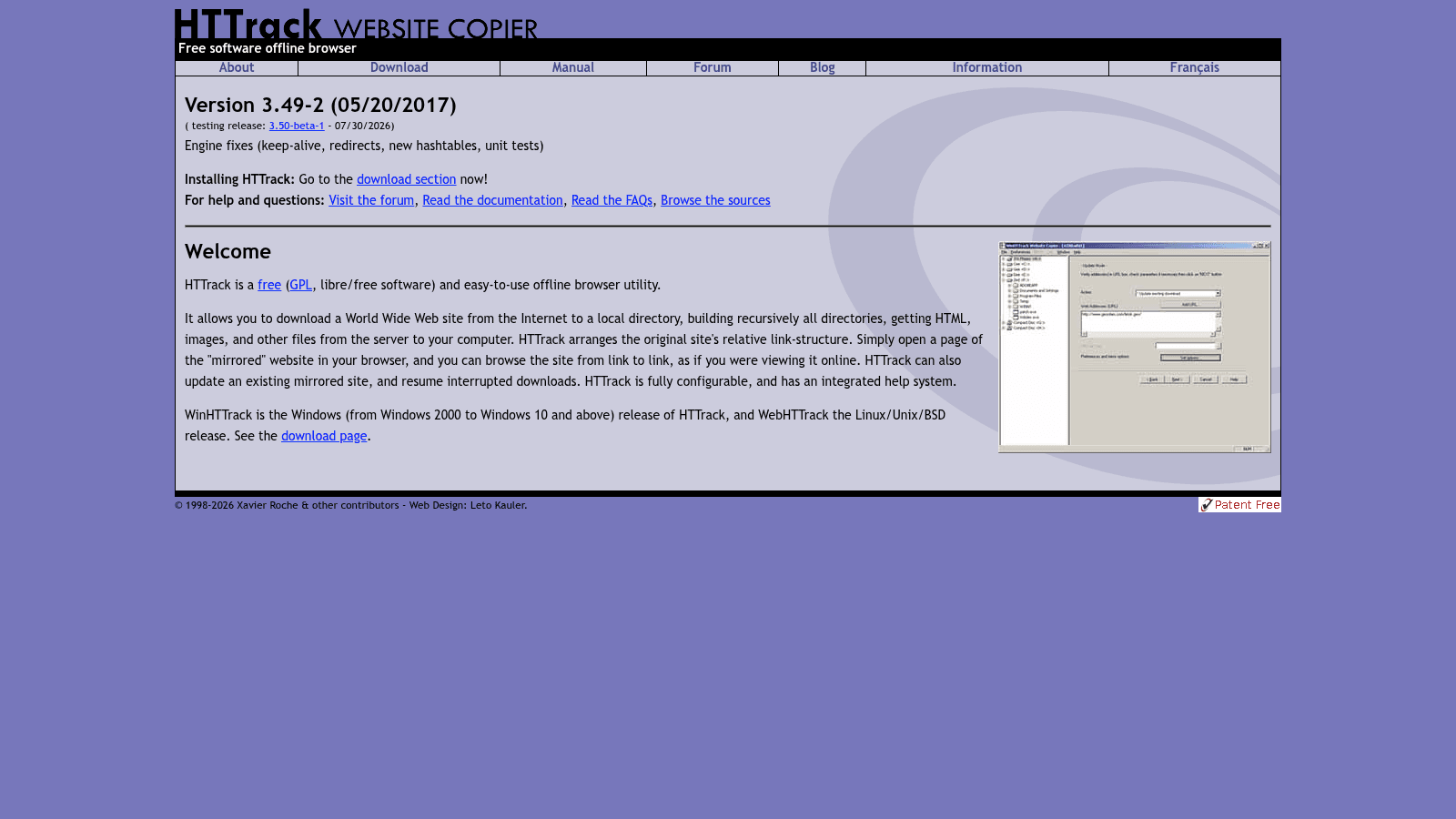 HTTrack for how to copy a website