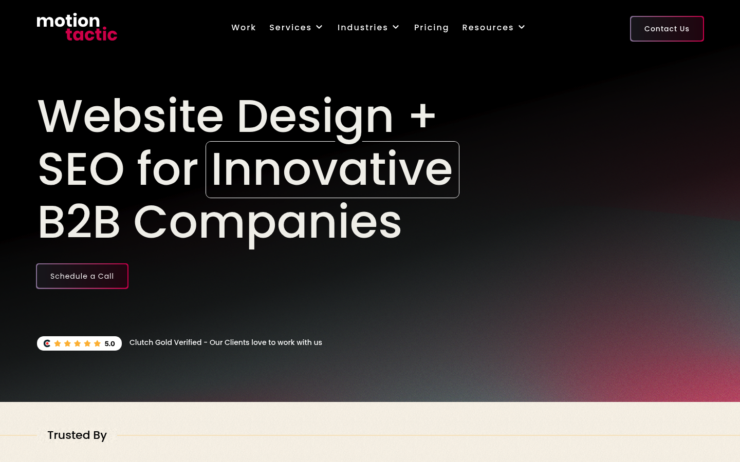 Motion Tactic as a top b2b web design agency