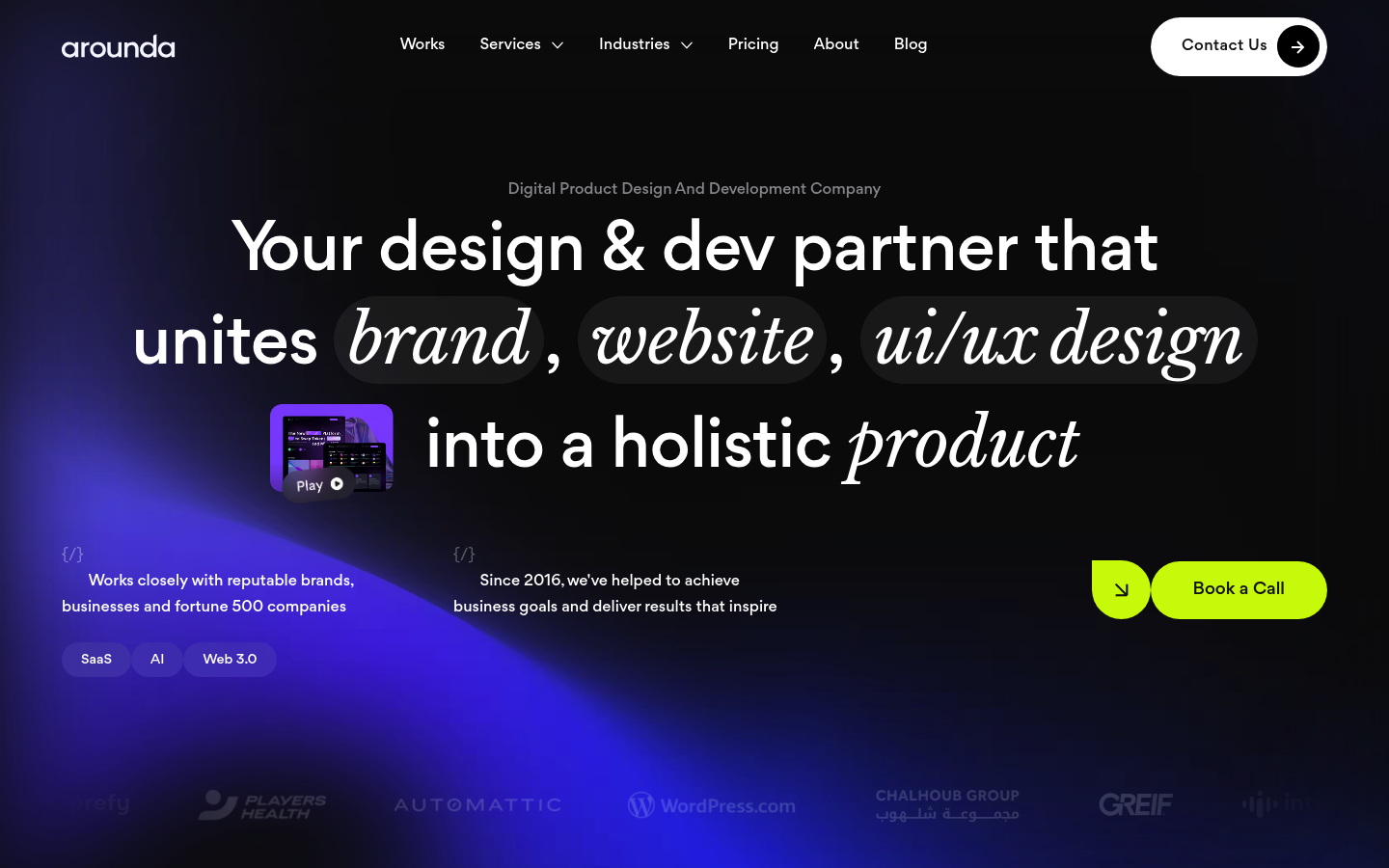 Arounda as a top saas web design agency