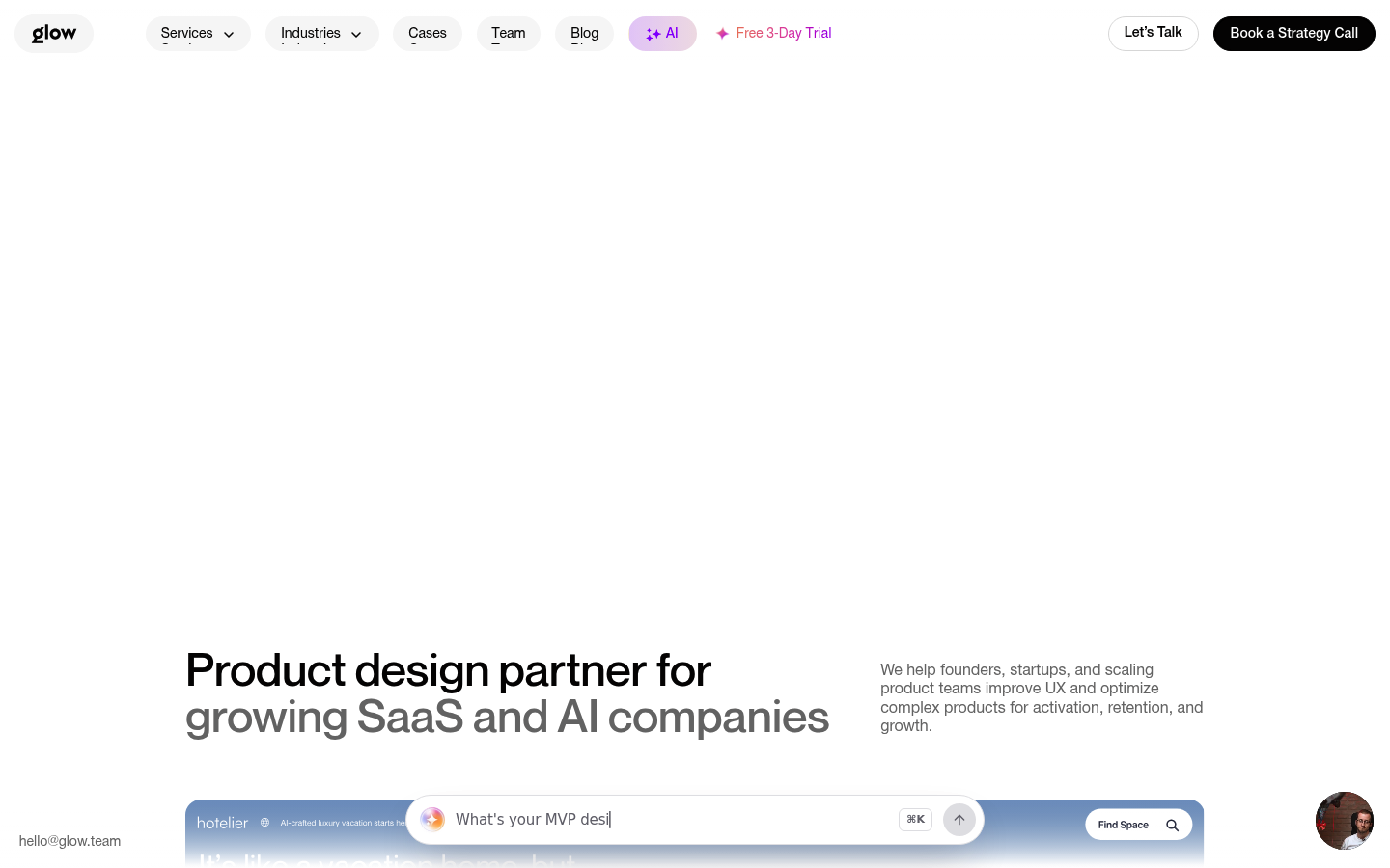 Glow Team as a top ai product design agency