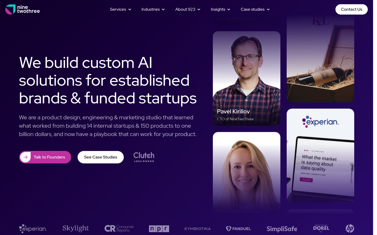 NineTwoThree as a top ai product design agency