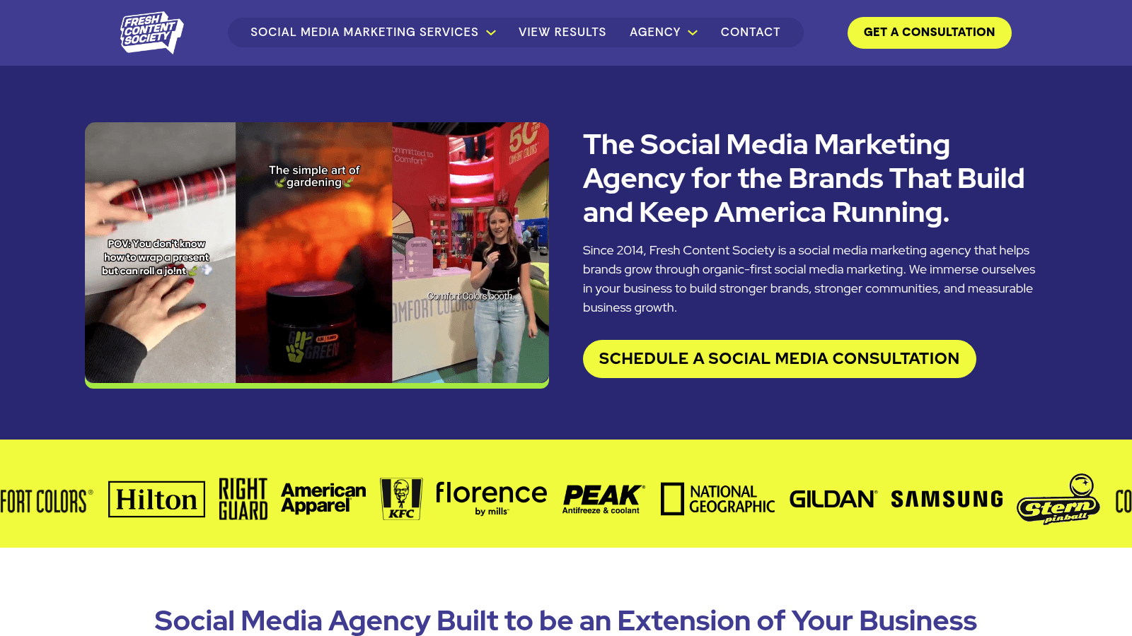 Fresh Content Society as a top social media video agency