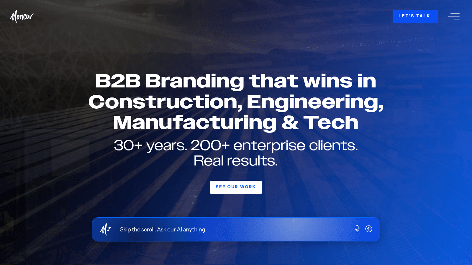 Moncur as a top B2B brand agency