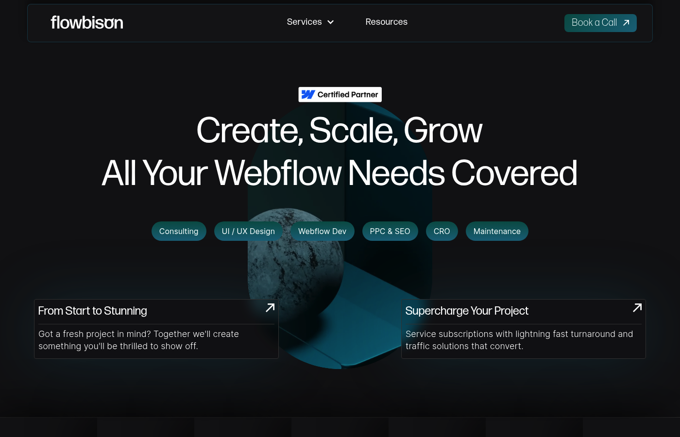 Flowbison as a top Webflow design subscription