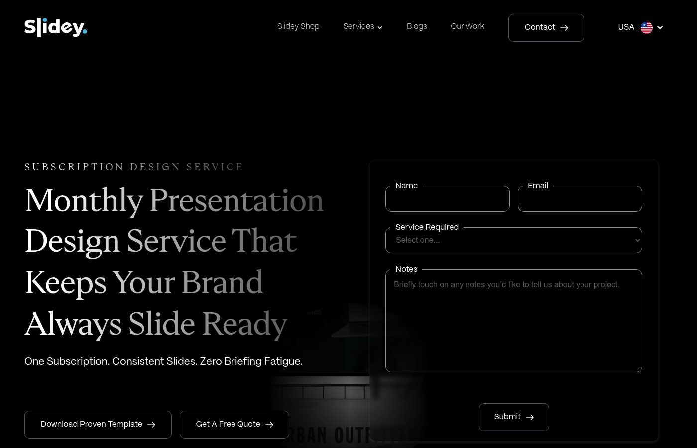 Slidey as a top presentation design subscription