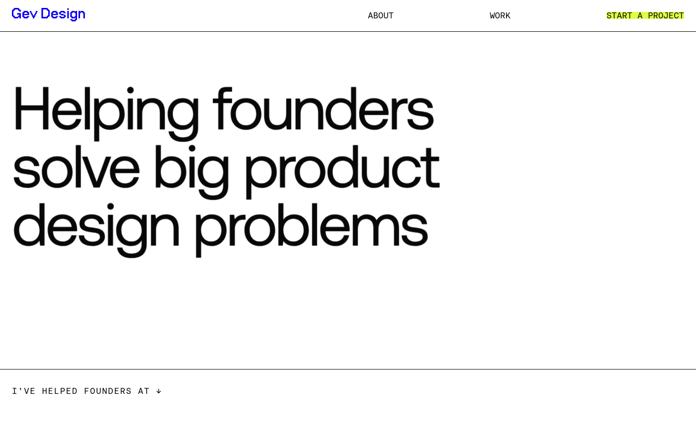 Gev Design as a fractional design lead