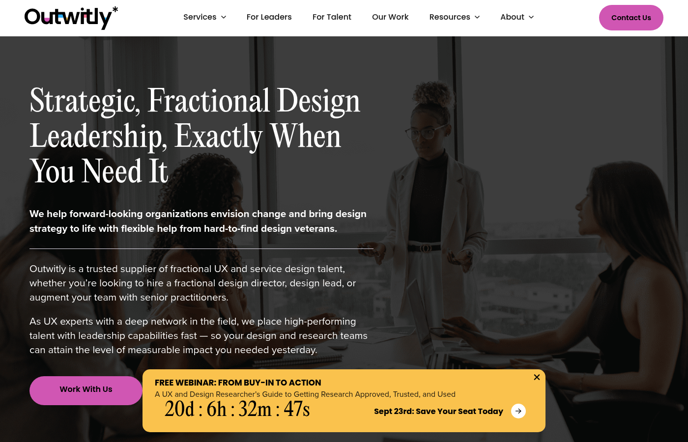 Outwitly as a fractional design lead