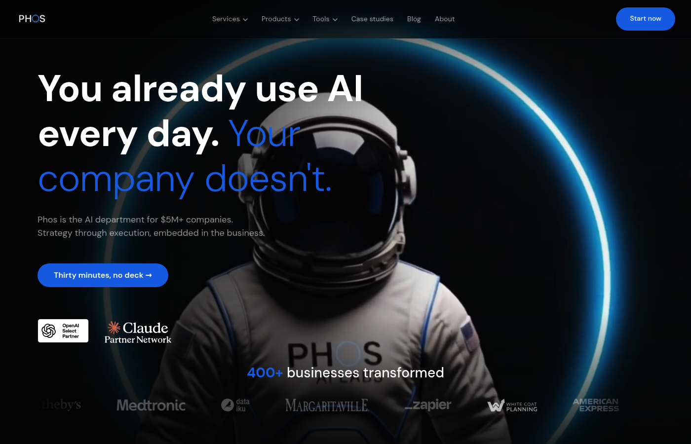 Phos AI Labs as an AI consulting agency for creative teams