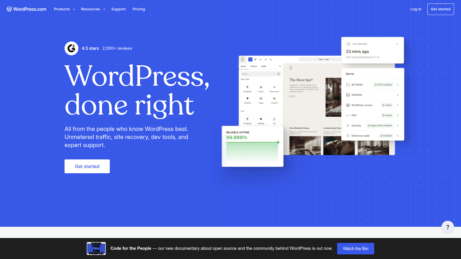 WordPress.com as a top website builder