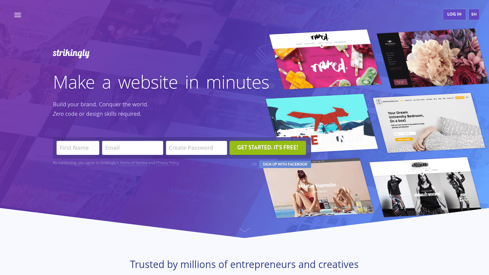 Strikingly as a top 10web alternative