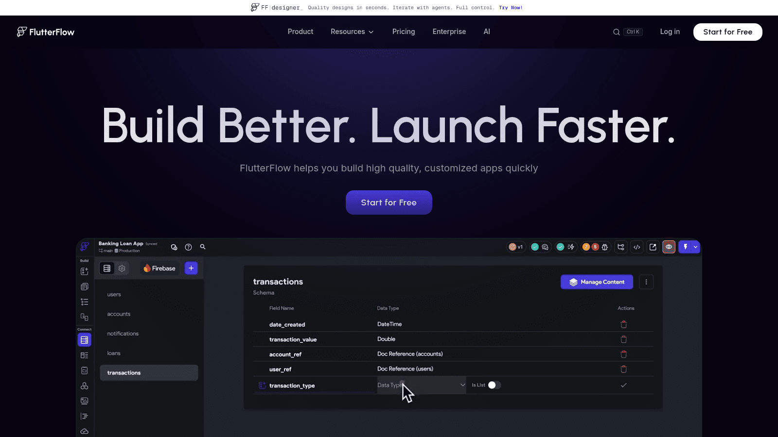 FlutterFlow as a top app design app