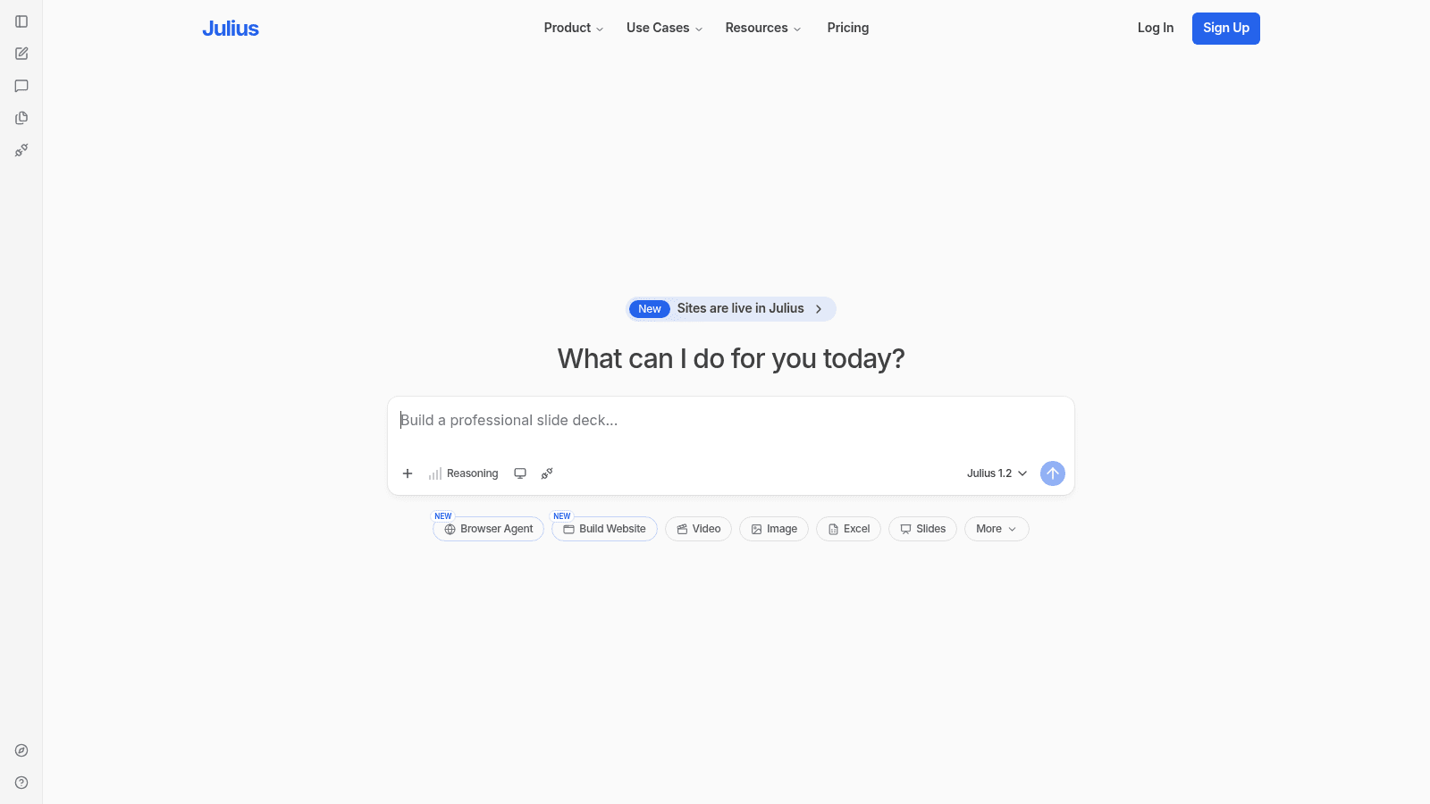 Julius AI as one of the best data visualization tools