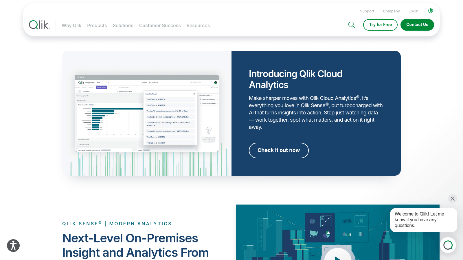 Qlik Cloud Analytics as one of the best data visualization tools