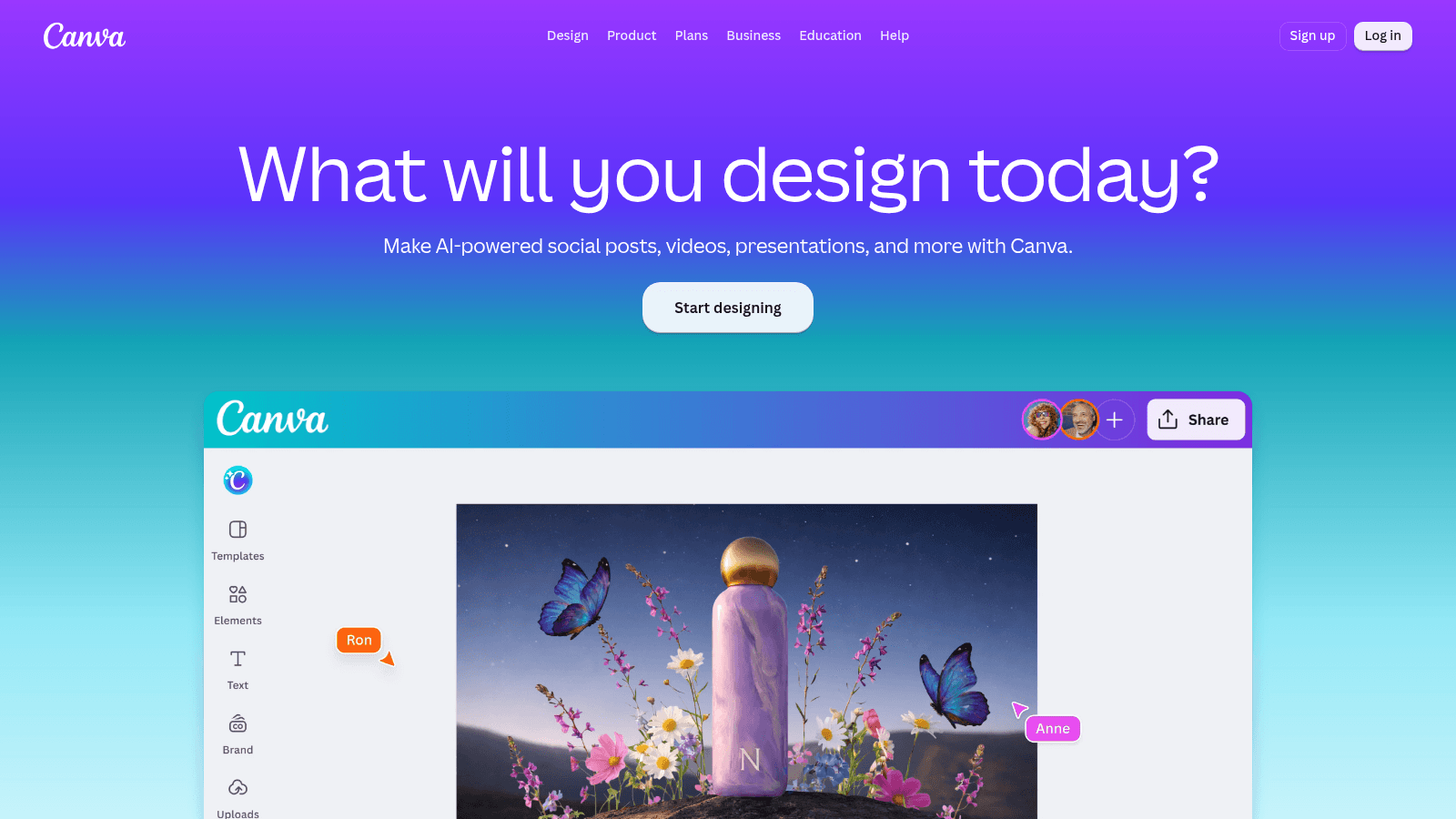 Canva homepage figma vs canva